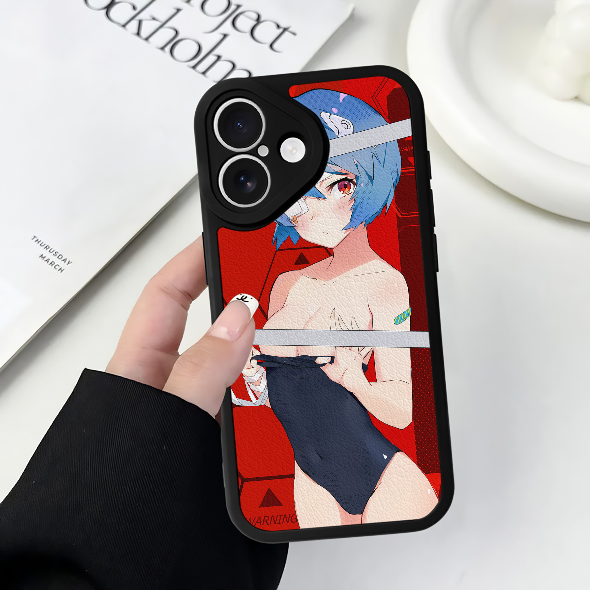 （画像用） EVA 新世紀エヴァンゲリオン 【iPhone 16シリーズ対応】シリコンスマホケース（レザー調） 材質：シリコン